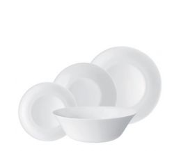 Bộ chén đĩa thủy tinh White Moon 19 món (Bormioli Rocco)