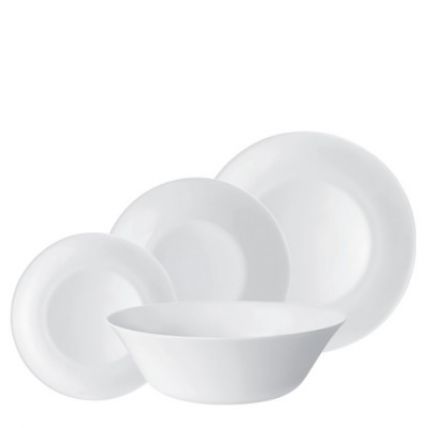 Bộ chén đĩa thủy tinh White Moon 19 món (Bormioli Rocco) - 1