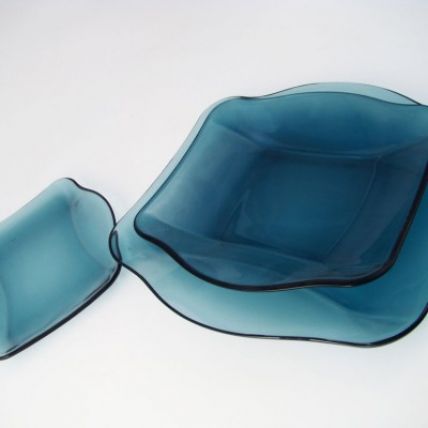 Đĩa thủy tinh vuông Nettuno Blue 28 màu xanh (Bormioli Rocco) - 5