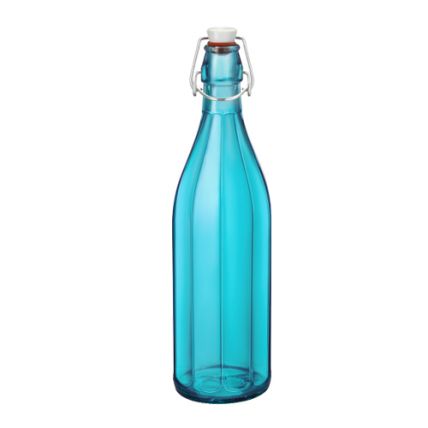 Chai thủy tinh nắp cài Oxford 1L - màu xanh ngọc (Bormioli Rocco) - 1