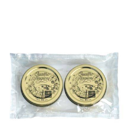Bộ 2 nắp vặn Quattro 86mm bằng thiếc (Bormioli Rocco) - 1