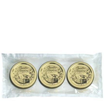 Bộ 3 nắp vặn Quattro bằng thiếc 56mm (B-0,15) (Bormioli Rocco) - 1