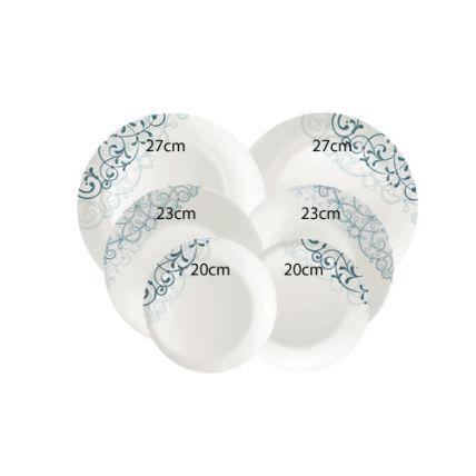 Combo 6 đĩa thủy tinh Moon Liberty Blue- Bormioli  - 2
