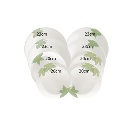 Combo 8 đĩa thủy tinh Moon Dream Green - Bormioli  - 2