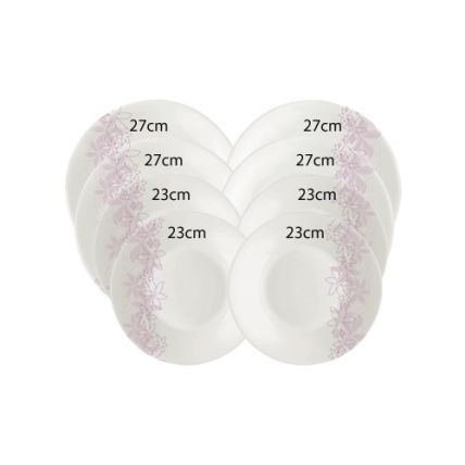 Combo 8 đĩa thủy tinh Moon Hawai Purple - Bormioli  - 1