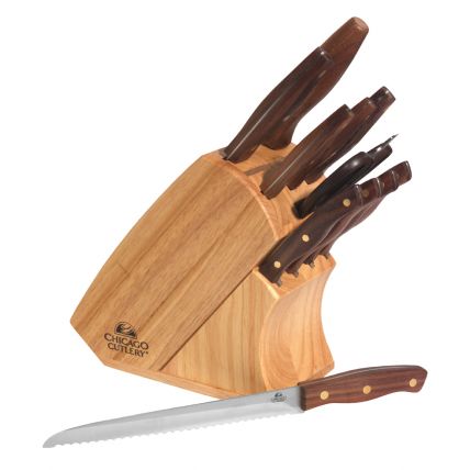 Bộ dao cán gỗ 12 món Chicago Walnut - 1