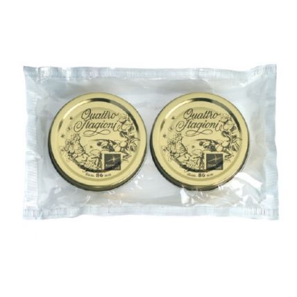 Bộ 2 nắp vặn Quattro 70mm bằng thiếc (Bormioli Rocco) - 1