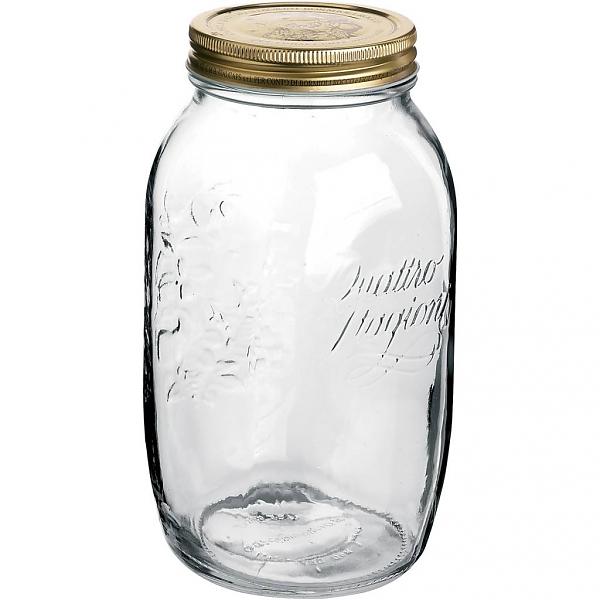 Hũ thủy tinh nắp vặn Quattro 1000ml (Bormioli Rocco) 1