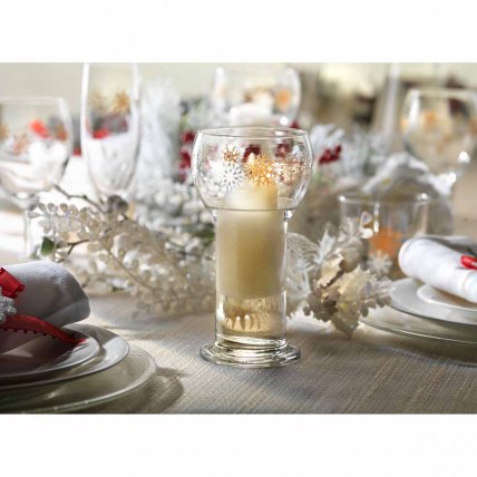 Ly thắp nến thủy tinh Lucilla Gold