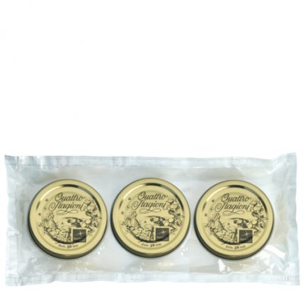 Bộ 3 nắp vặn Quattro bằng thiếc 56mm (B-0,15) (Bormioli Rocco)