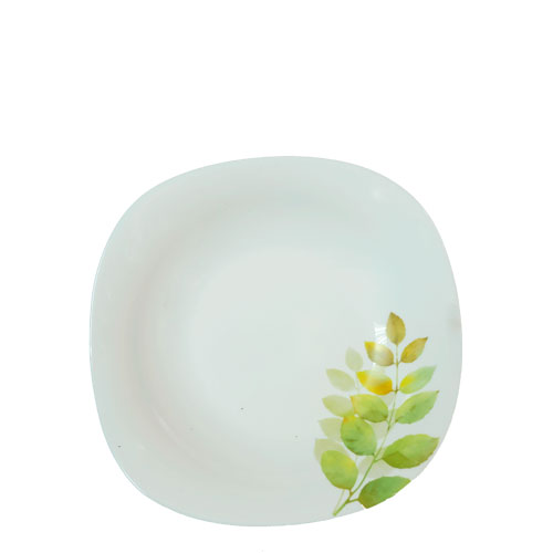 Đĩa thủy tinh vuông 205 Diva Ivory I.B (La Opala)