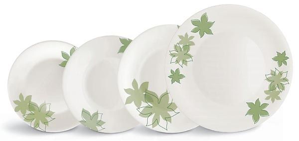 Combo 8 đĩa thủy tinh Moon Dream Green - Bormioli 