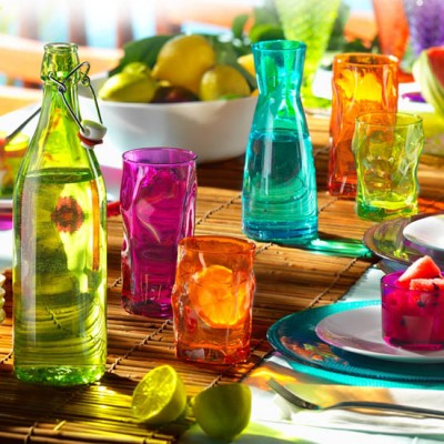 Ly thủy tinh Sorgente 45cl - màu cam (Bormioli Rocco)