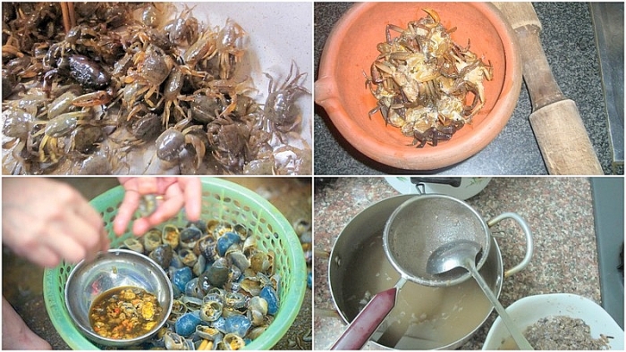 Làm sạch và sơ chế cua