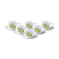 Bộ tách đĩa trà thủy tinh 12 món 16CL Diva Ivory A.S (La Opala) - small 1