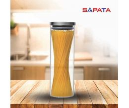 Hũ thủy tinh tròn nắp inox hít kín hơi 2L - SAPATA