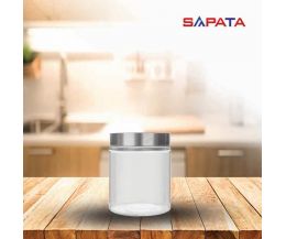 Hũ thủy tinh tròn nắp vặn inox 0,75L - SAPATA