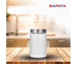 Hũ thủy tinh tròn nắp vặn inox 1.1L - SAPATA