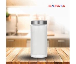 Hũ thủy tinh tròn nắp vặn inox 1.6L - SAPATA