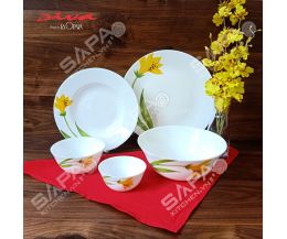 Bộ chén đĩa thủy tinh tròn Canary Arch 14 món (Diva LaOpala)