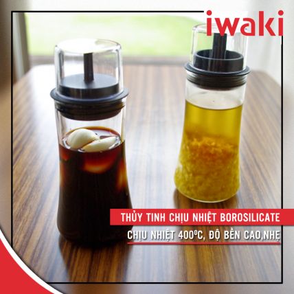 Bình rót gia vị thủy tinh Iwaki 120ml (vòi to) - 4