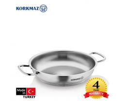 Chảo inox cao cấp 2 quai Korkmax Proline 24cm - A1192