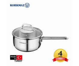 Quánh inox cao cấp Korkmaz Perla 1.6 lít có nắp - A1648