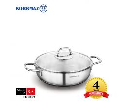 Nồi inox cao cấp thân thấp Korkmaz Perla 3 lít - A1658