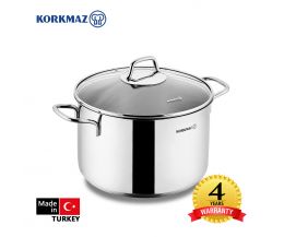 Nồi inox cao cấp Korkmaz Perla 7.8 lít thân cao - A2699