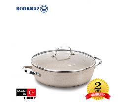 Nồi chống dính cao cấp Korkmaz Granita thân thấp 3.5 lít - A1263